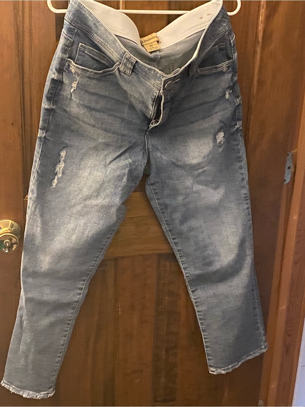 Democracy Light Blue Distressed Relaxed Jeans